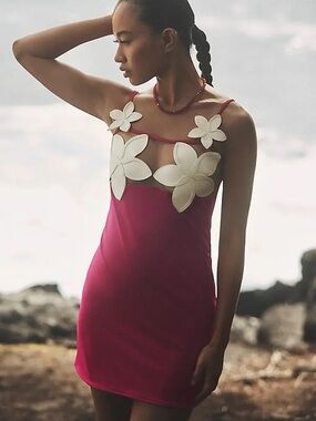 Bahia Maria x Anthropologie Plumeria Mini Swim Dress – Sz Medium NWT